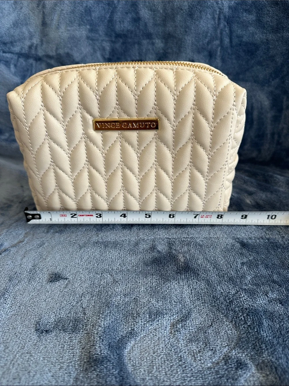 Assorted Women's Cosmetic Pouches - Taupe, Cream & Gold